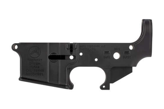 The M16A4 stripped lower by Aero Precision has proper markings for building a replica